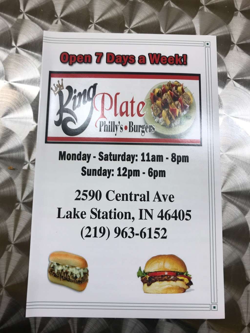 King Plate | 2590 Central Ave, Lake Station, IN 46405, USA | Phone: (219) 963-6152