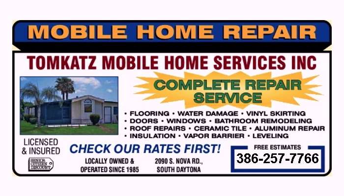 Tomkatz Mobile Home Services Inc | 2198 Avocado Dr, Port Orange, FL 32128, USA | Phone: (386) 257-7766