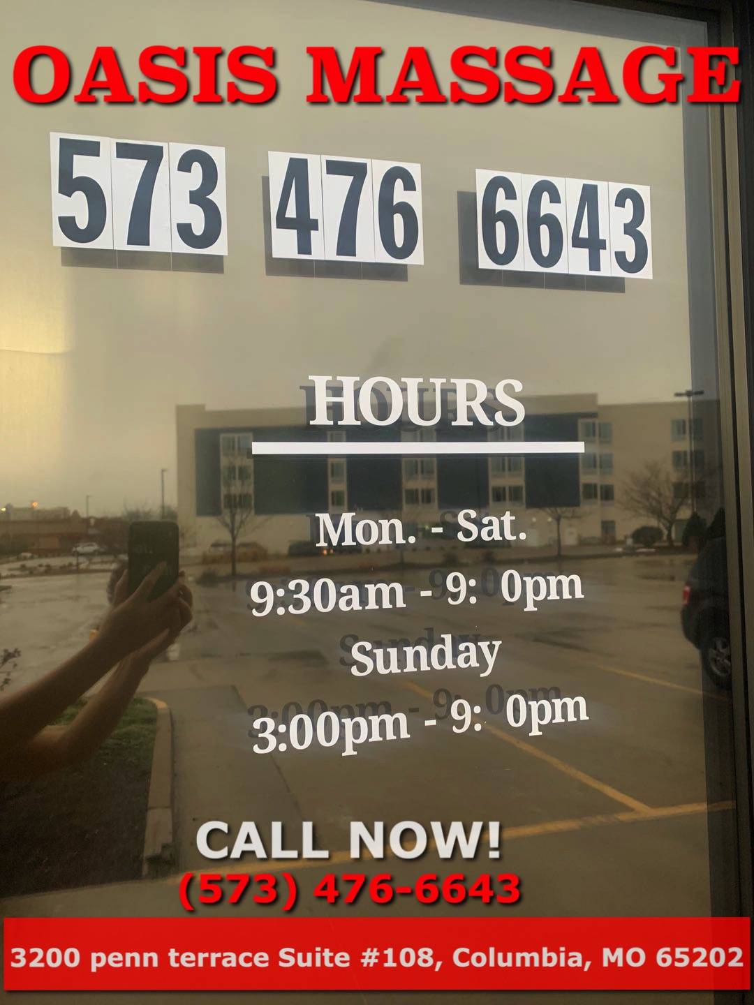Oasis Massage | 3200 Penn Terrace Suite #108, Columbia, MO 65202, United States | Phone: (573) 476-6643