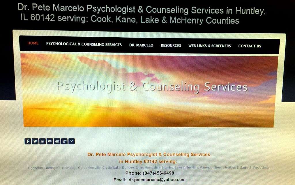 Dr Pete Marcelo Psychologist & Counseling Services Serving Algon | 11703 Barberry Ct Suite 1, Huntley, IL 60142, USA | Phone: (847) 456-6498