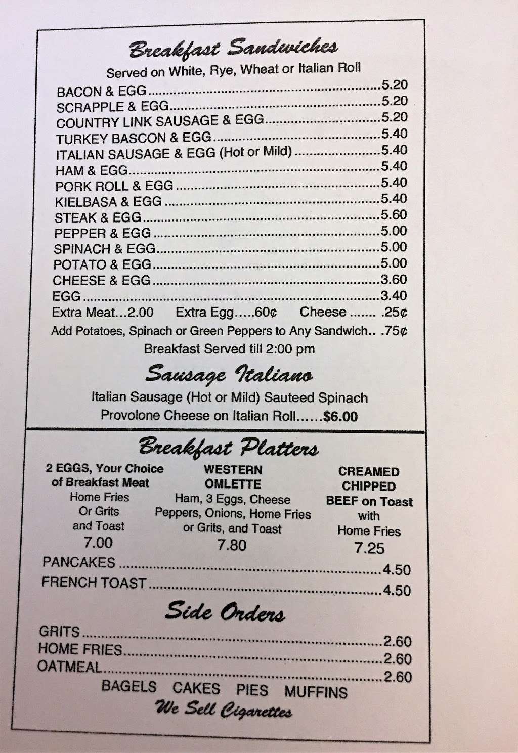 Franks Breakfast & Lunch | 2433 South Columbus Blvd, on the, North Access Road, Philadelphia, PA 19148, USA | Phone: (215) 339-8840