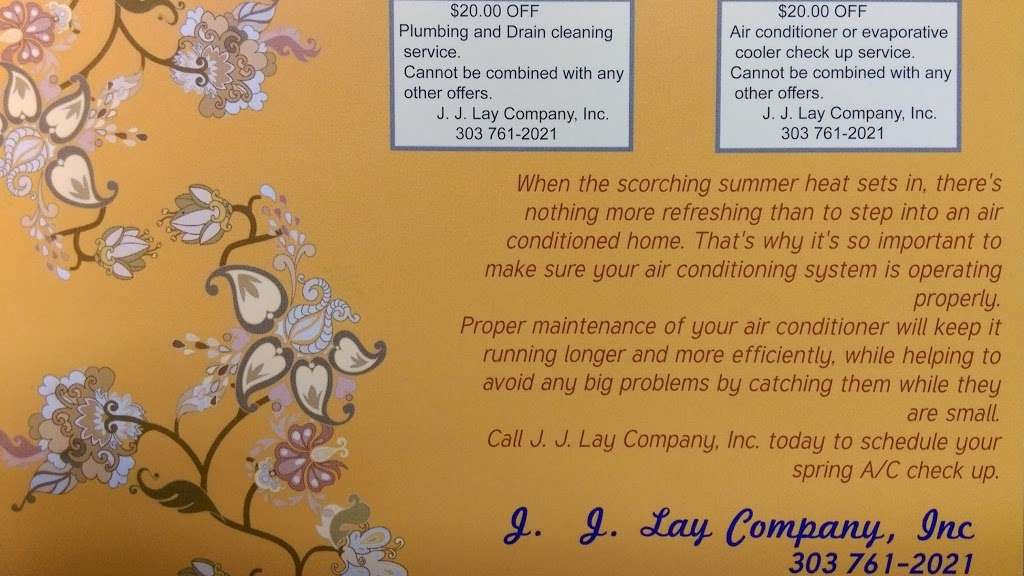 J J Lay Plumbing & Heating Company | 4320 S Broadway, Englewood, CO 80113, USA | Phone: (303) 761-2021