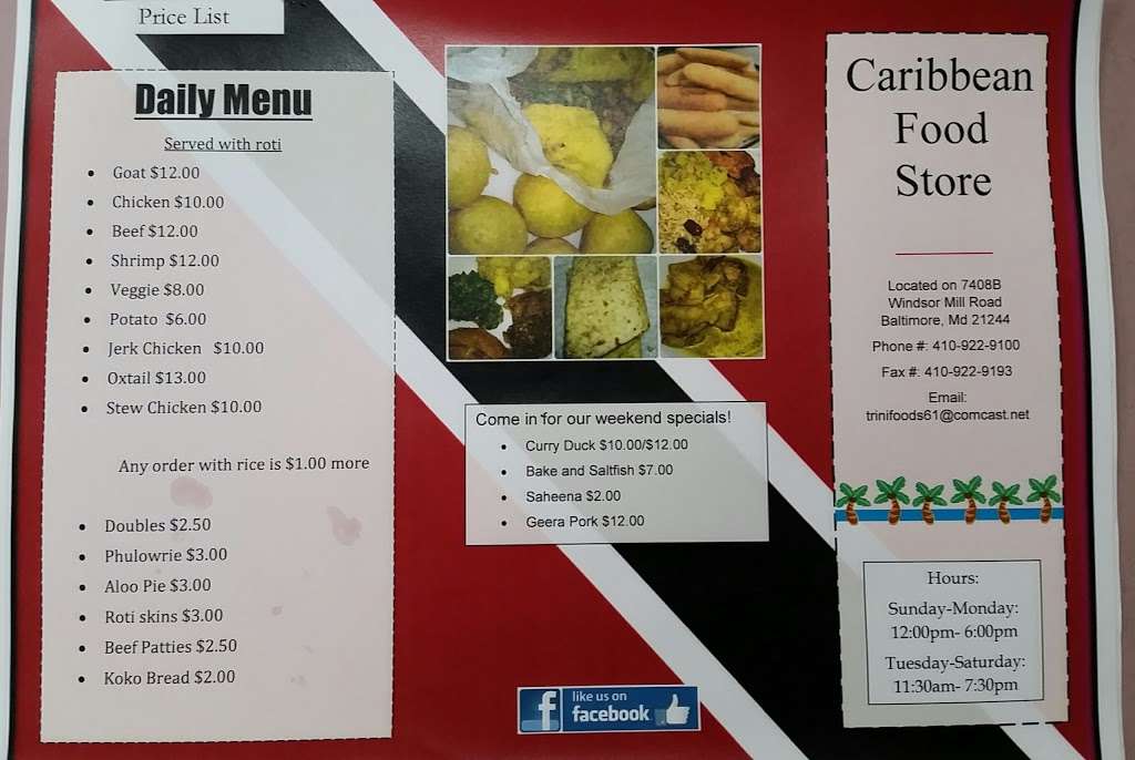 Caribbean Food Store | 7408 Windsor Mill Rd, Windsor Mill, MD 21244, USA | Phone: (410) 922-9100