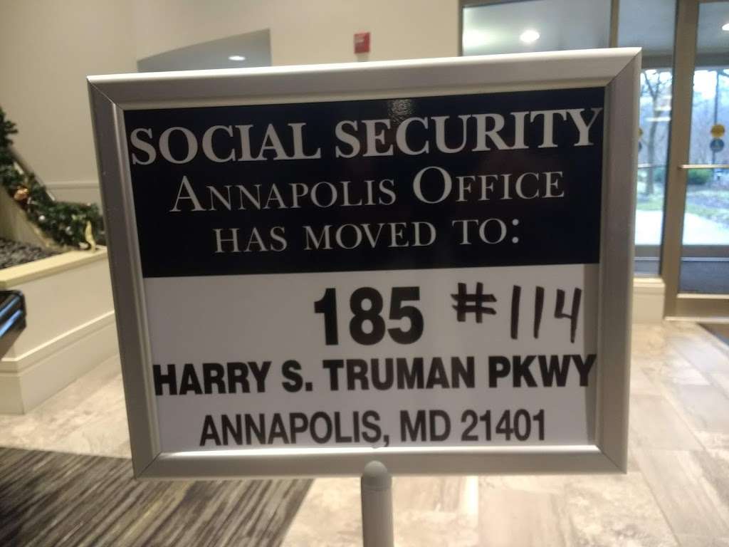 Social Security | 185 Harry S. Truman Pkwy #114, Annapolis, MD 21401, USA | Phone: (800) 772-1213