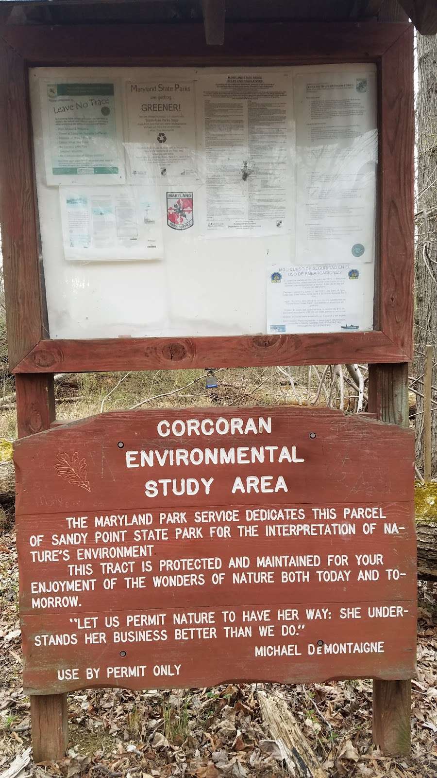 Corcoran Environmental Study Area | 3, MD 21409 | Phone: (410) 974-2149