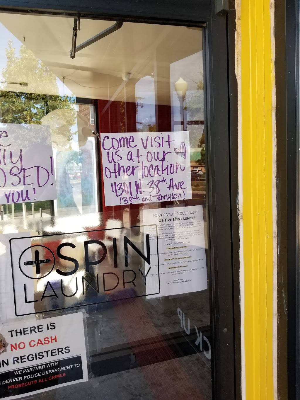 Positive Spin Laundry | 4301 W 38th Ave, Denver, CO 80212, USA | Phone: (303) 537-5900