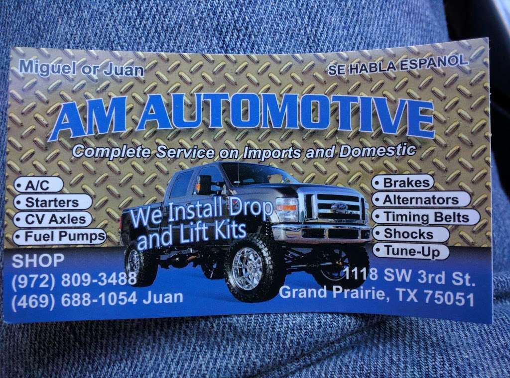 A M Automotive | 1118 SW 3rd St B, Grand Prairie, TX 75051, USA | Phone: (972) 809-3488