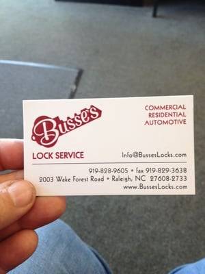 Busses Lock Service | 2003 Wake Forest Rd, Raleigh, NC 27608, USA | Phone: (919) 828-9605