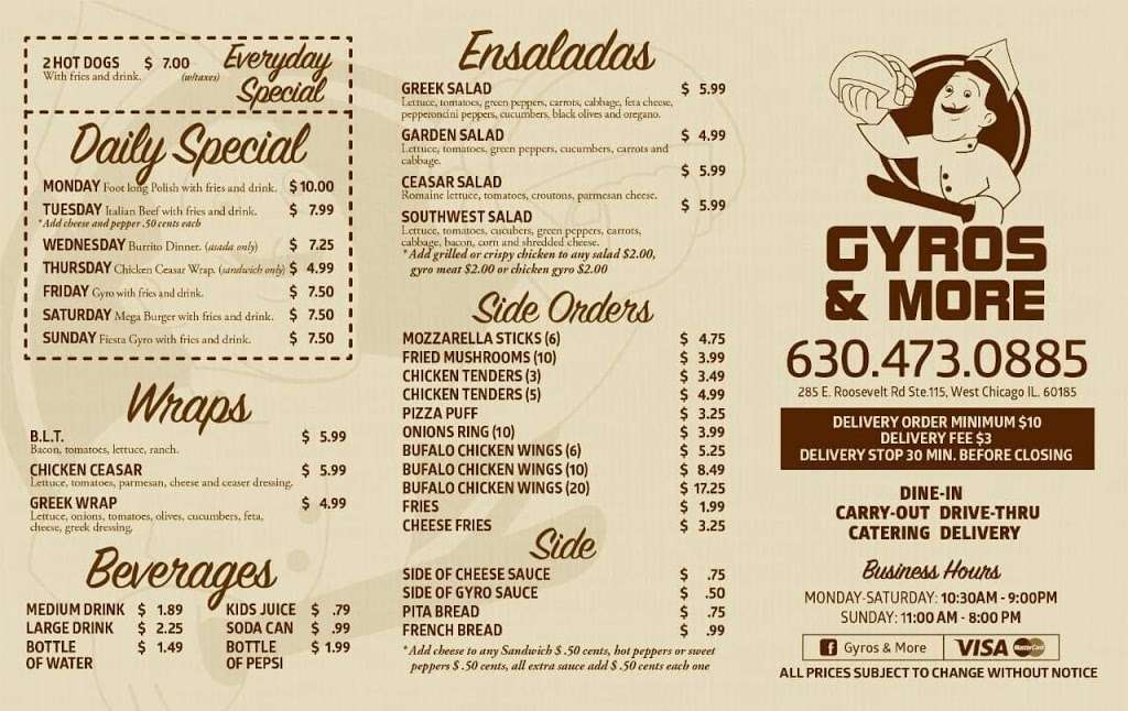 Gyros & more | Photo 5 of 7 | Address: 285 W Roosevelt Rd suite 115, West Chicago, IL 60185, USA | Phone: (630) 473-0885