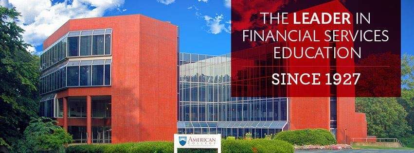 The American College of Financial Services | 270 S Bryn Mawr Ave, Bryn Mawr, PA 19010 | Phone: (610) 526-1000