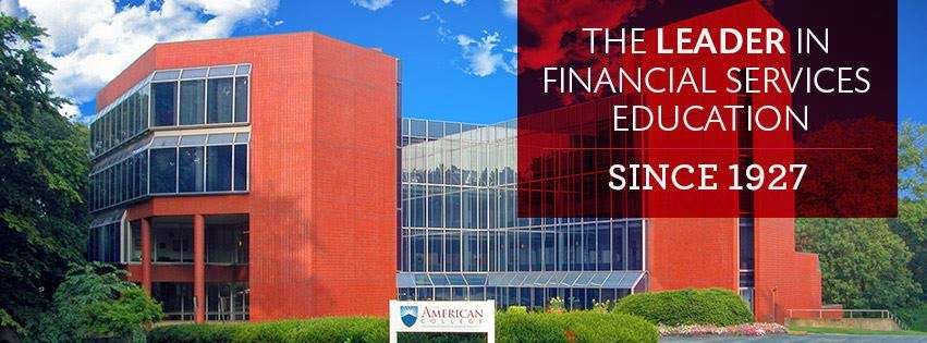 The American College of Financial Services | 270 S Bryn Mawr Ave, Bryn Mawr, PA 19010, USA | Phone: (610) 526-1000