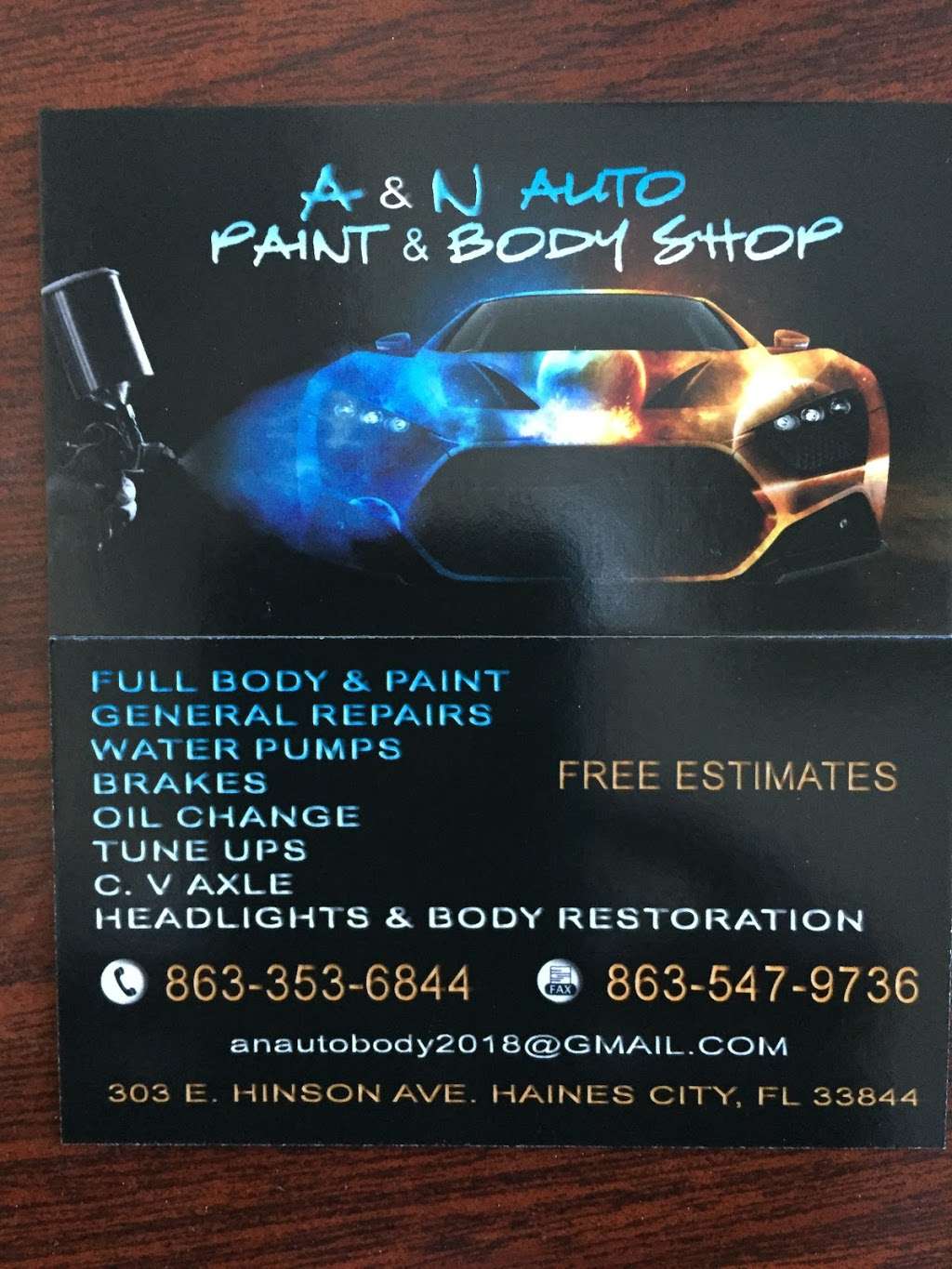 A&N AUTOMOTIVE PAINT & BODY SHOP | 303 E Hinson Ave, Haines City, FL 33844, USA | Phone: (863) 353-6844