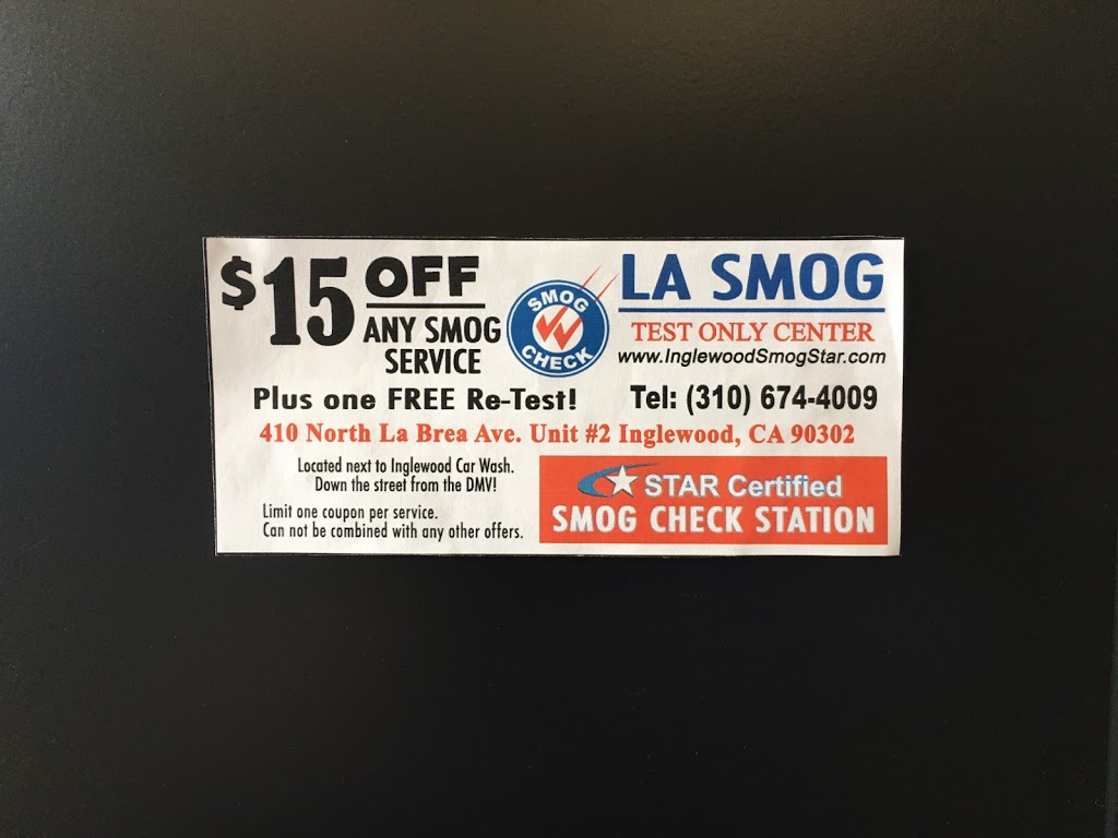 LA Smog Test Only Center | 410 N La Brea Ave, Inglewood, CA 90302, USA | Phone: (310) 674-4009