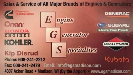 Engine Generator Specialties | 4307 Acker Rd, Madison, WI 53704, USA | Phone: (608) 241-2212