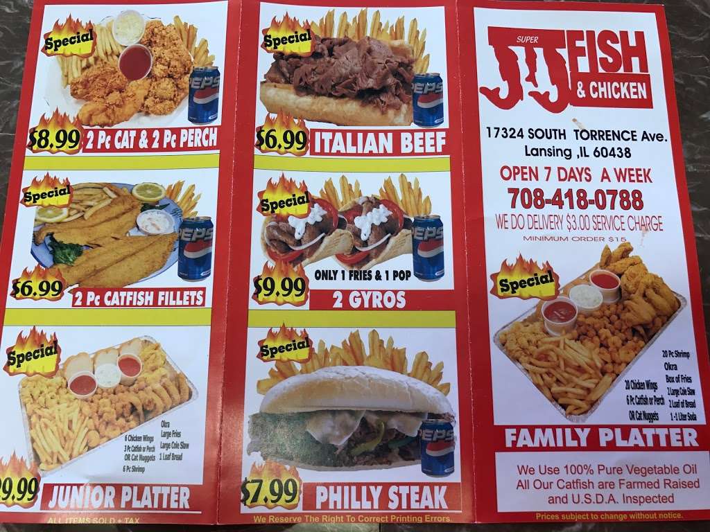 SuperJ J Fish & Chicken | 17324 Torrence Ave, Lansing, IL 60438, USA | Phone: (708) 418-0788