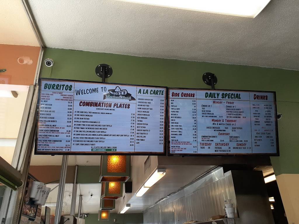 Tonys Mexican Food | 290 W Mill St, San Bernardino, CA 92408, USA | Phone: (909) 885-4855