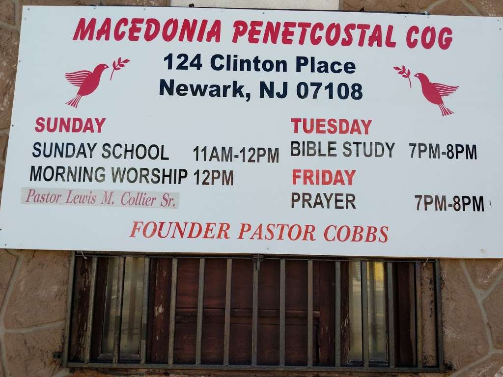 Macedonia Pentecostal COG Church Of God | 124 Clinton Pl, Newark, NJ 07108