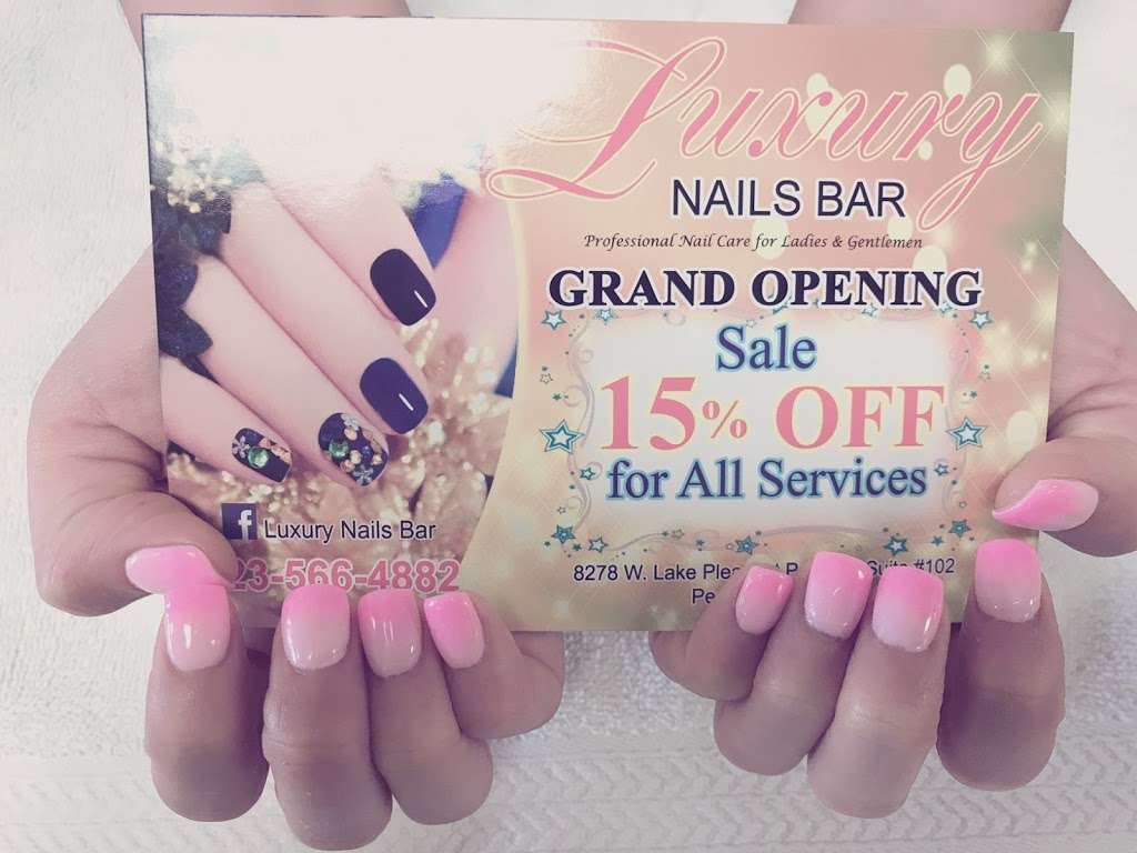 Luxurys Nail Bar | 8278 W Lake Pleasant Pkwy #102, Peoria, AZ 85382, USA | Phone: (623) 566-4882