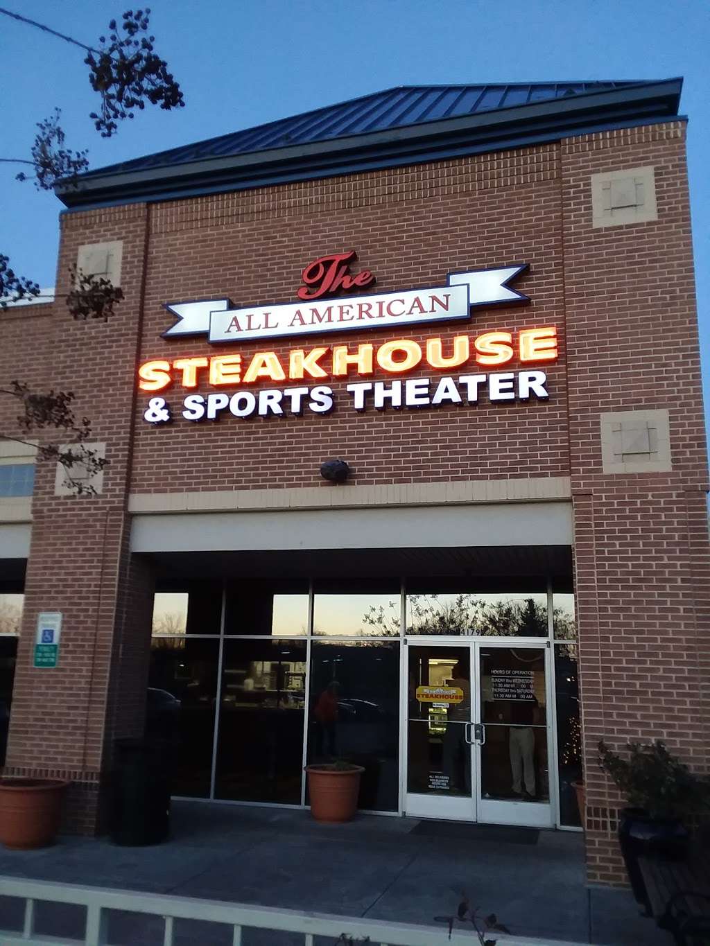 The All American Steakhouse & Sports Theater Manassas | 5594 Ashland Community Square, Manassas, VA 20112, USA | Phone: (703) 580-1800