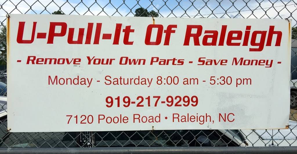 U Pull It of Raleigh | 7116 Poole Rd, Raleigh, NC 27610, USA | Phone: (919) 266-2704