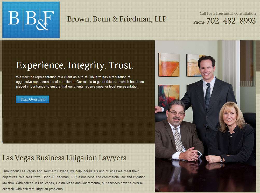 Brown, Bonn & Friedman, LLP | 5528 S Fort Apache Rd, Las Vegas, NV 89148, USA | Phone: (702) 942-3900