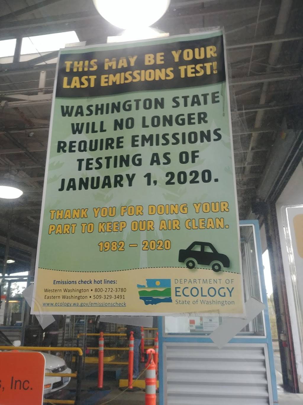 Washington State Vehicle Emission Check Program Station 4 | 12040 Aurora Ave N, Seattle, WA 98133, USA | Phone: (206) 362-5173