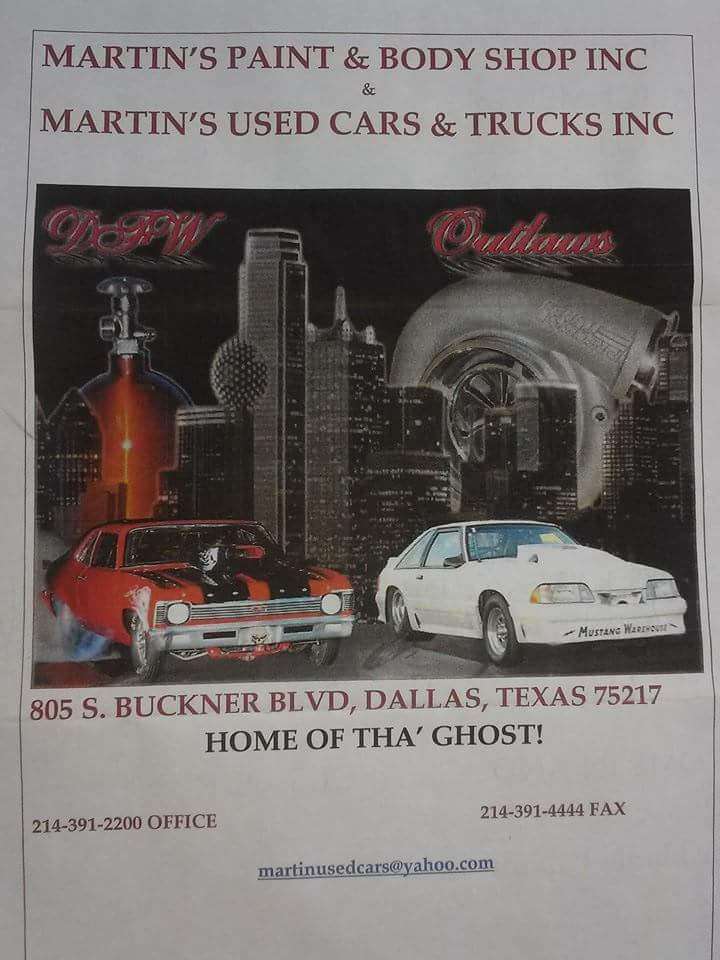 Martin Used Cars | Martin’s Paint & Body Shop Inc, 805 S Buckner Blvd, Dallas, TX 75217, USA | Phone: (214) 391-2200