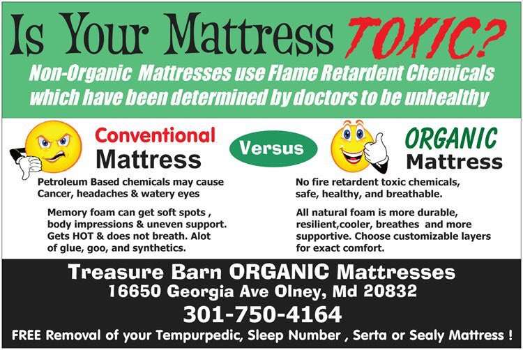 Organic Mattress Superstore | 16650 Georgia Ave, Olney, MD 20832, USA | Phone: (301) 750-4164