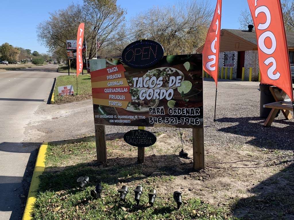 Tacos de Gordo | 819 Grollwood St, Channelview, TX 77530 | Phone: (346) 321-7946