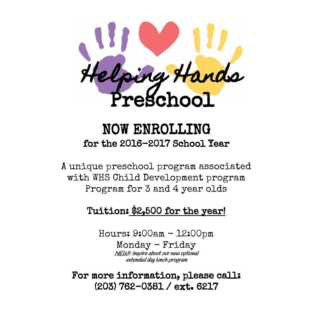 Wilton Helping Hands Preschool | 395 Danbury Rd, Wilton, CT 06897 | Phone: (203) 762-0381 ext. 6334