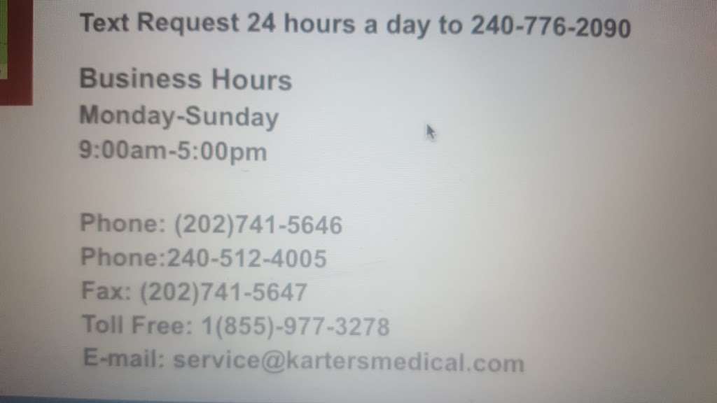 Karters Medical Supply | 8957 Edmonston Road, Greenbelt, MD, Greenbelt, MD 20770, USA | Phone: (202) 741-5646