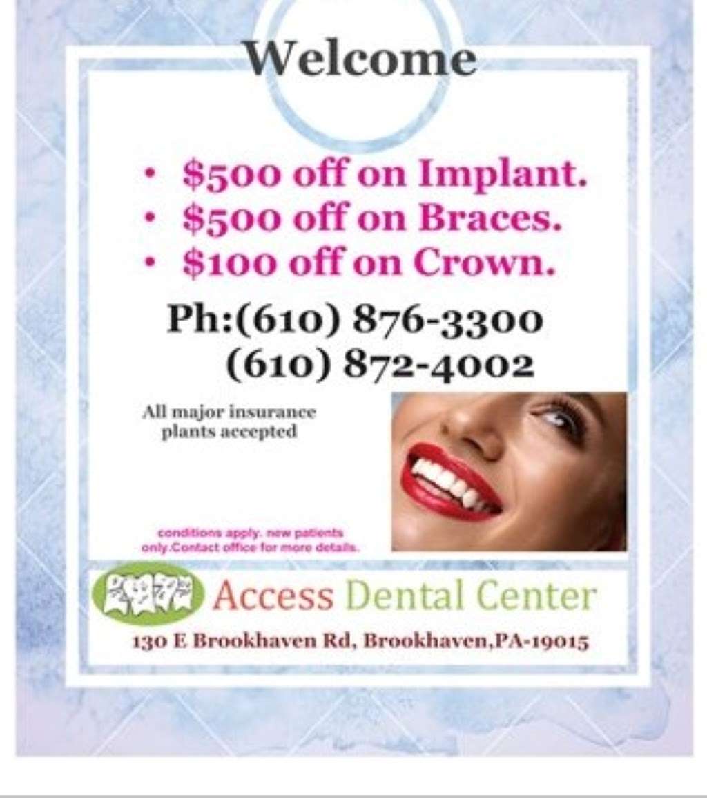 Access Dental Center | 130 E Brookhaven Rd, Brookhaven, PA 19015, USA | Phone: (610) 876-3300