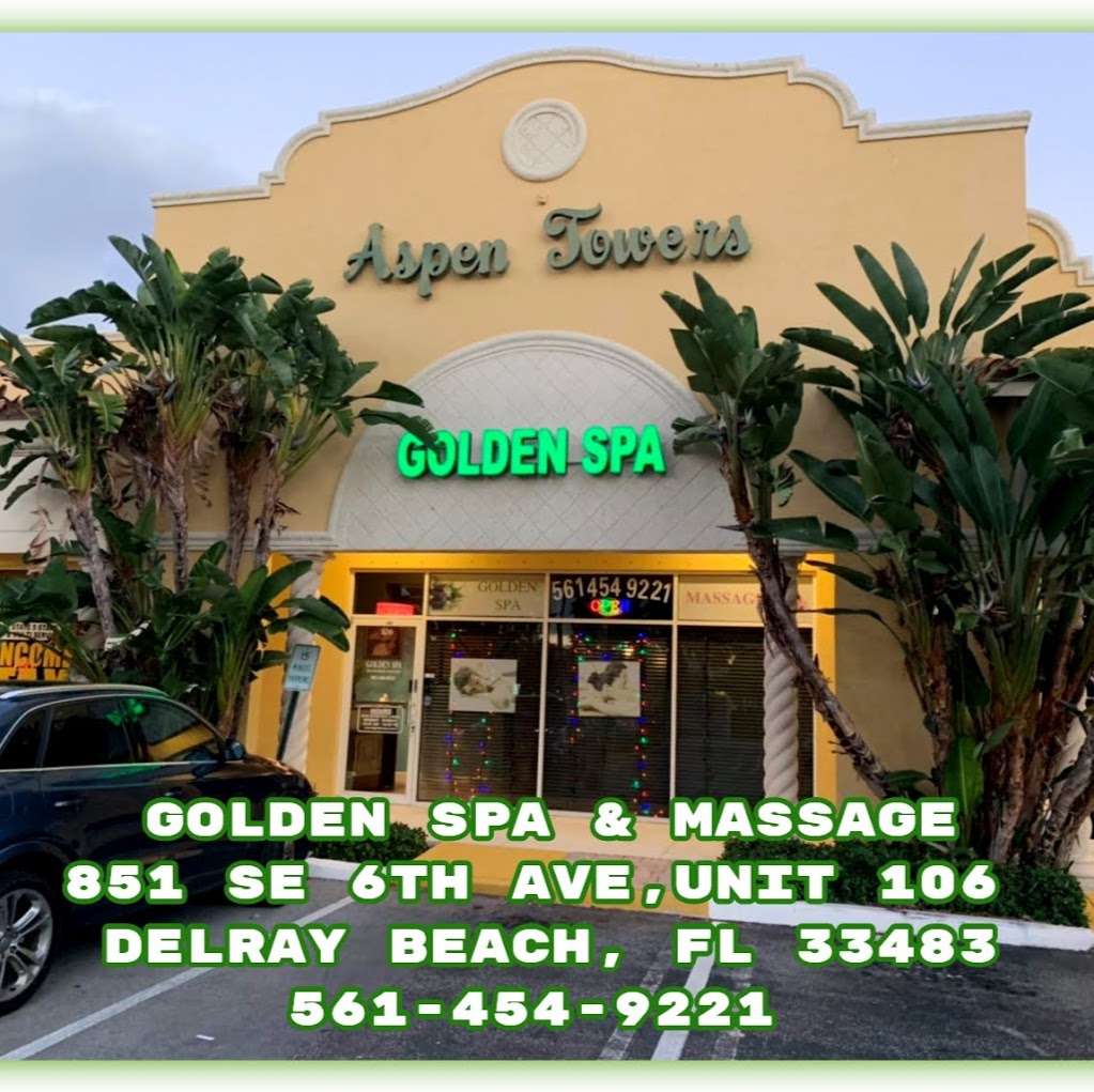 Golden Spa & Massage | 851 SE 6th Ave #106, Delray Beach, FL 33483, USA | Phone: (561) 454-9221
