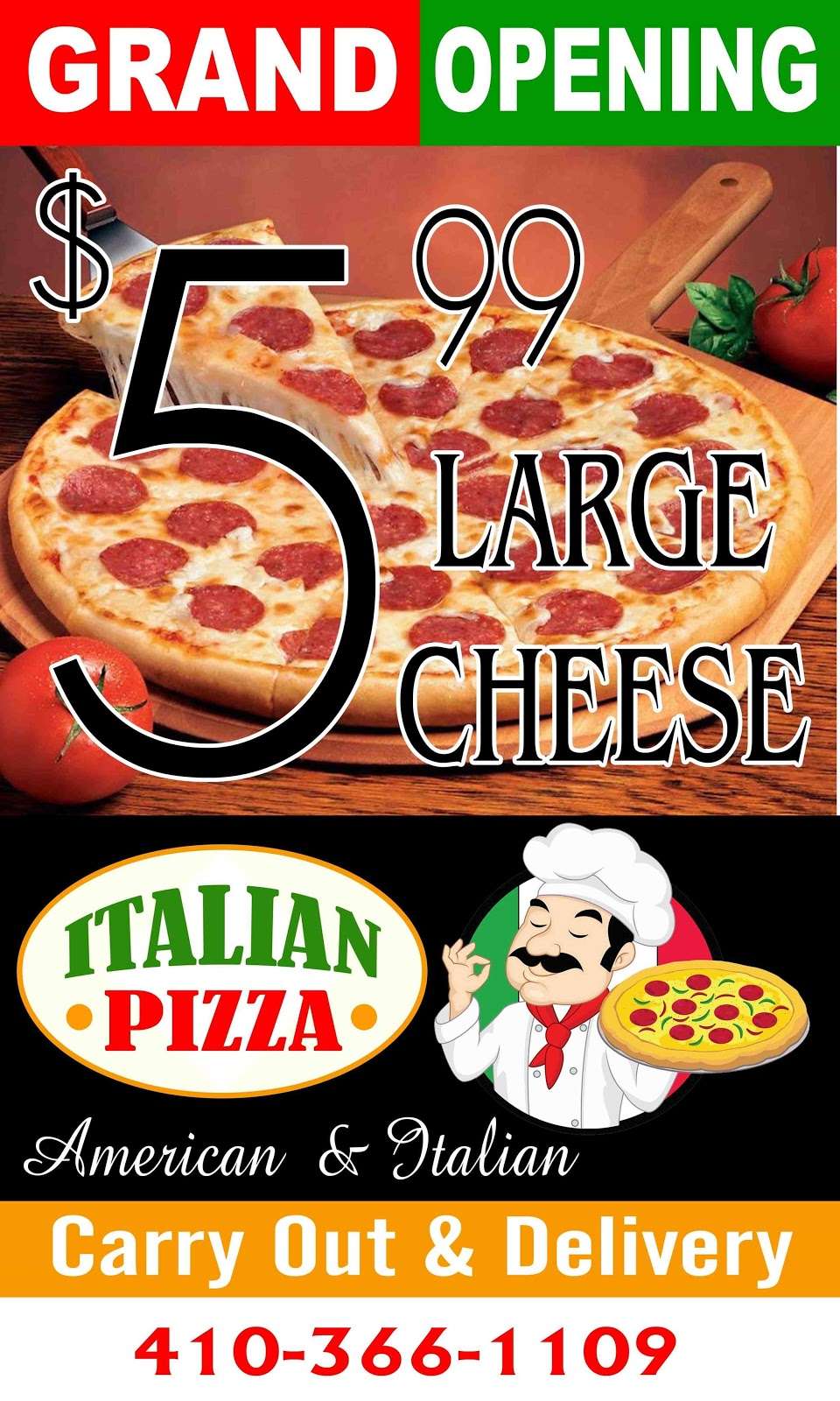Italian Pizza One Stop | 750 E 25th St, Baltimore, MD 21218, USA | Phone: (410) 366-1109
