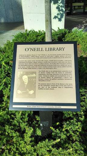 Thomas P. ONeill Jr. Library | 140 Commonwealth Avenue, Chestnut Hill, MA 02467, USA | Phone: (617) 552-8038