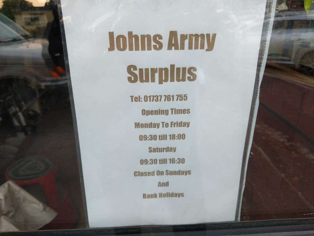 JOHNS ARMY SURPLUS | 73-75 Horley Rd, Redhill RH1 5AL, UK | Phone: 01737 761755