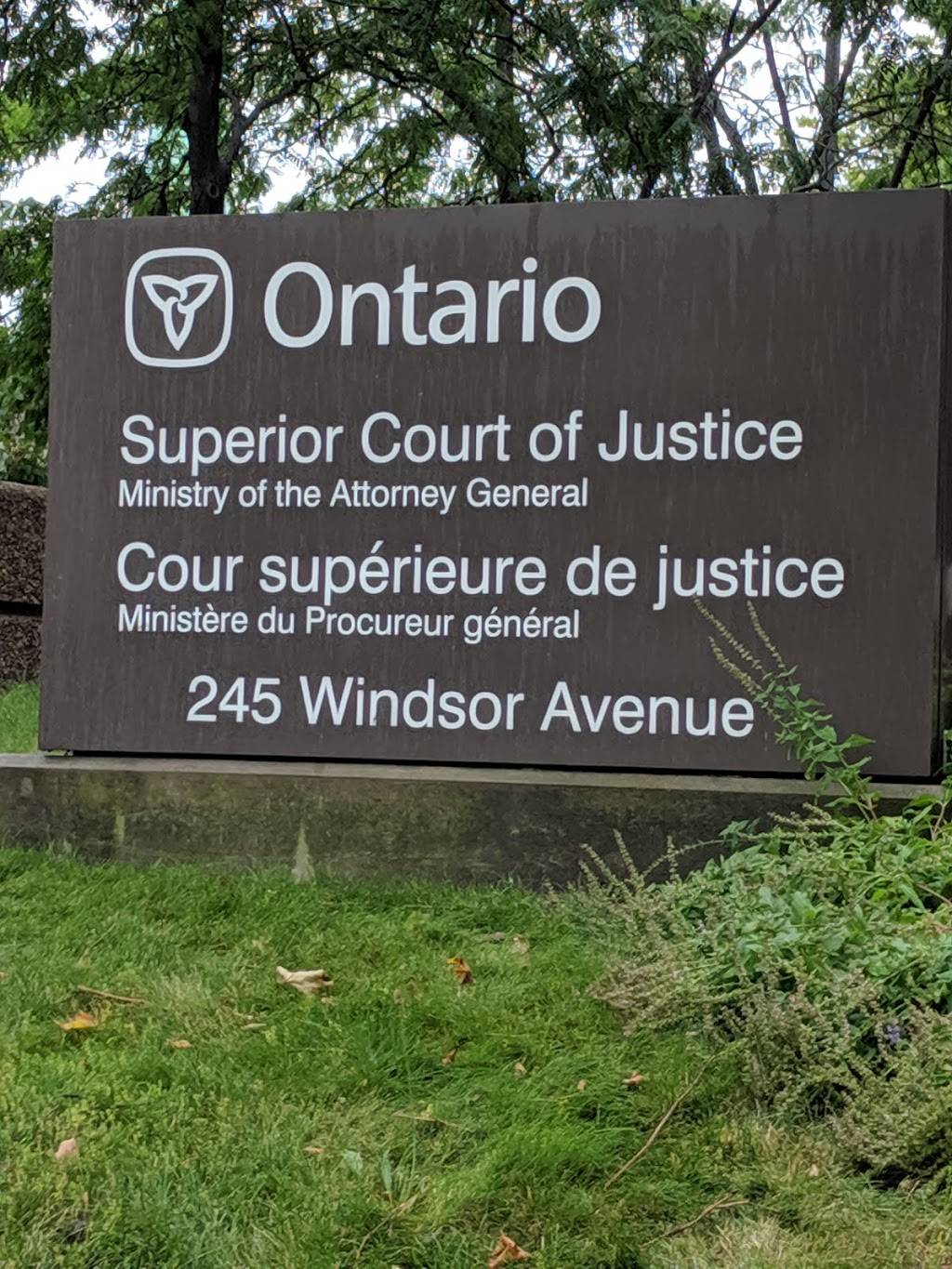 Superior Court of Justice | 245 Windsor Ave, Windsor, ON N9A 1J2, Canada | Phone: (519) 973-6620