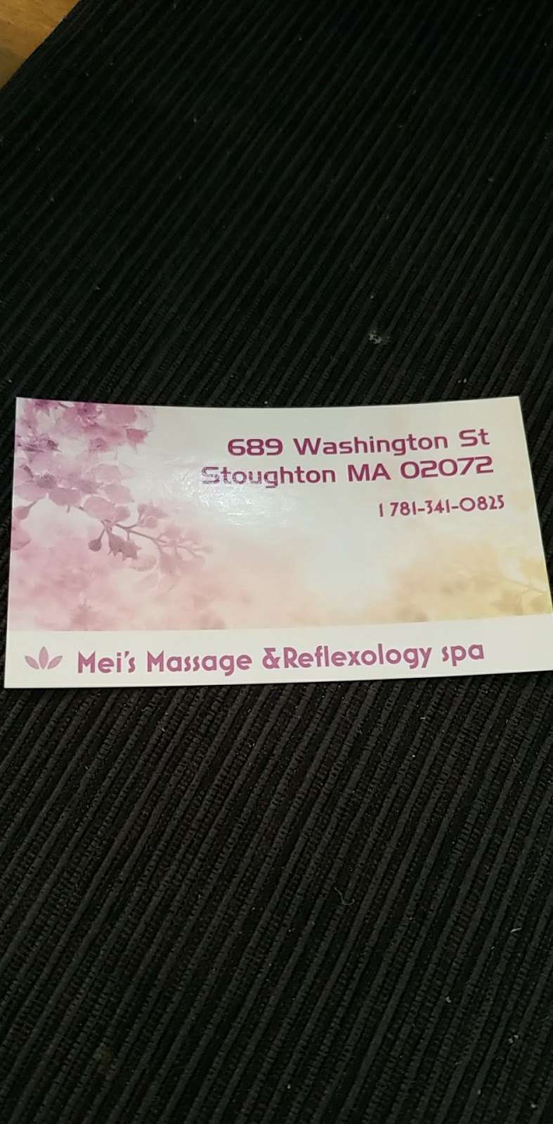 Meis Massage& Reflexology Spa | 689 Washington St, Stoughton, MA 02072 | Phone: (781) 341-0825