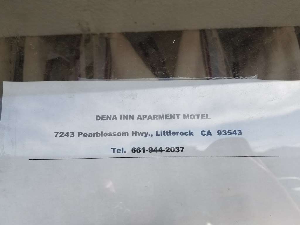 Dena Inn Apartment Motel | 7243 Pearblossom Hwy, Littlerock, CA 93543 | Phone: (661) 944-2037