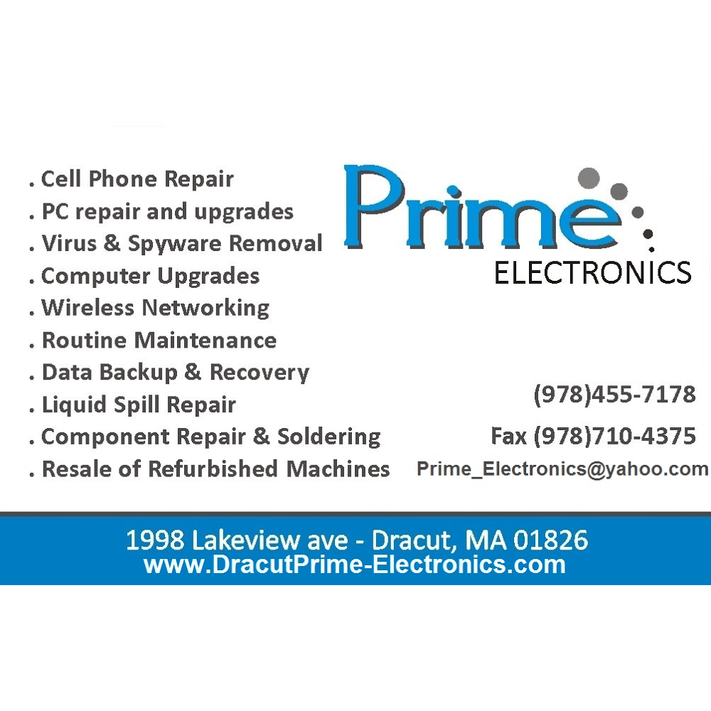 Prime Electronics | 2004 Lakeview Ave, Dracut, MA 01826 | Phone: (978) 455-7178