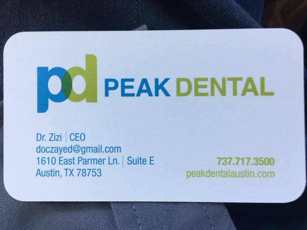 Peak Dental Austin | 1610 E Parmer Ln E, Austin, TX 78753, USA | Phone: (737) 777-9914