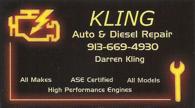 Kling Auto & Diesel Repair | 16463 Linwood Rd, Bonner Springs, KS 66012, USA | Phone: (913) 669-4930