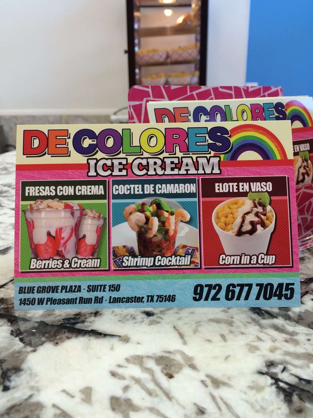 De Colores Ice Cream | 1450 W Pleasant Run Rd #150, Lancaster, TX 75146, USA | Phone: (972) 677-7045