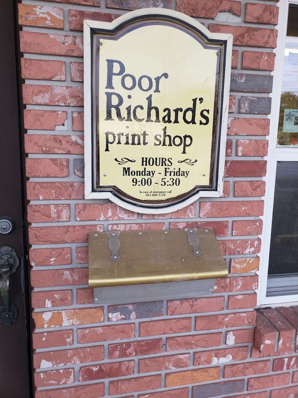 Poor Richards Print Shop | 519 S Combee Rd, Lakeland, FL 33801, USA | Phone: (863) 665-4616