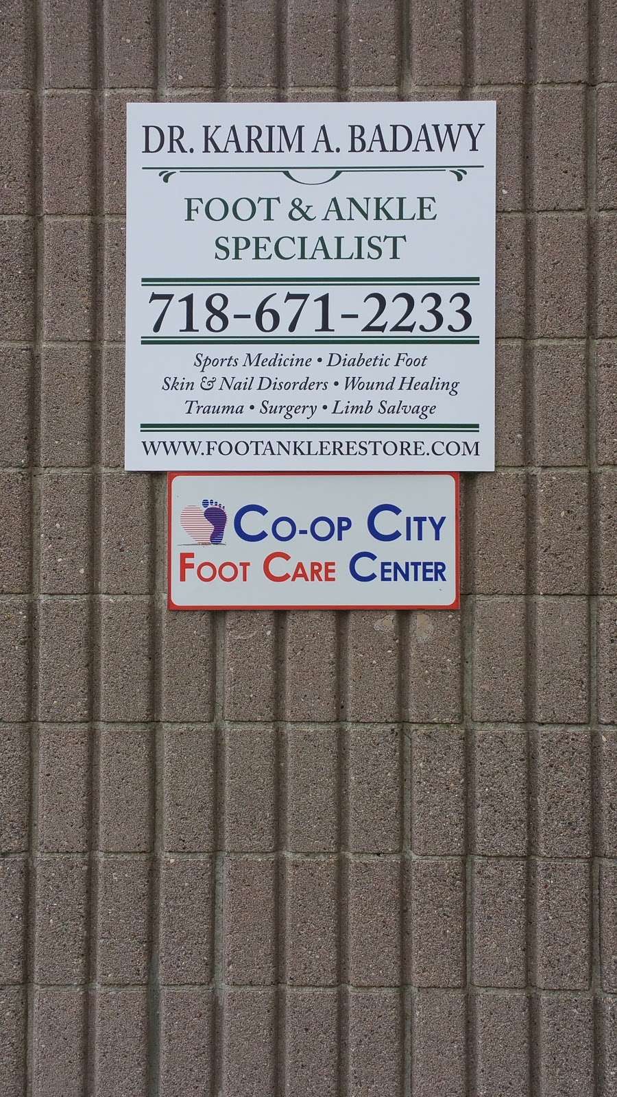 Co-Op City Foot Care Center | 4240 Hutchinson River Pkwy E, The Bronx, NY 10475, USA | Phone: (718) 671-2233