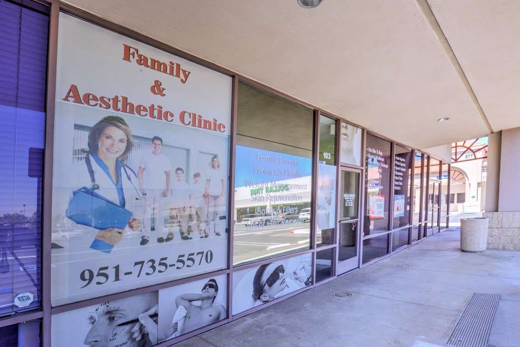 Family & Aesthetic Clinic | 2791 Green River Rd #103, Corona, CA 92882, USA | Phone: (951) 735-5570