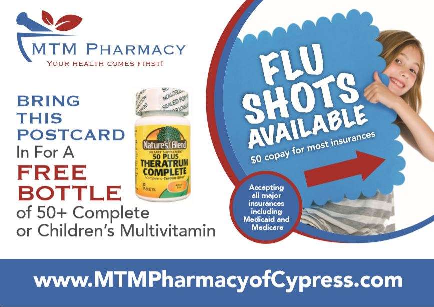 MTM Pharmacy | 18918 FM 529 #5, Cypress, TX 77433, USA | Phone: (281) 656-8671