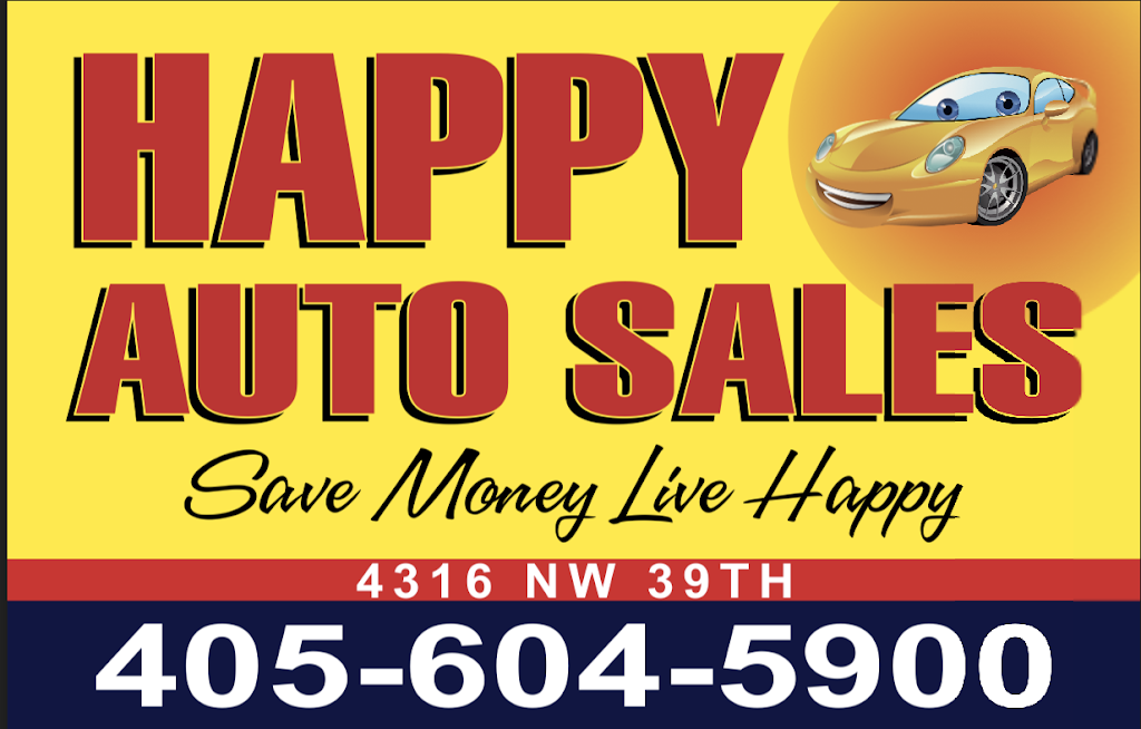 Happy Auto Sales | 4316 NW 39th St, Oklahoma City, OK 73112, USA | Phone: (405) 604-5900