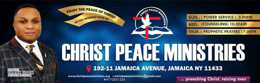 Christ Peace Ministries | 192-11 Jamaica Ave, Jamaica, NY 11423, USA | Phone: (917) 355-1334