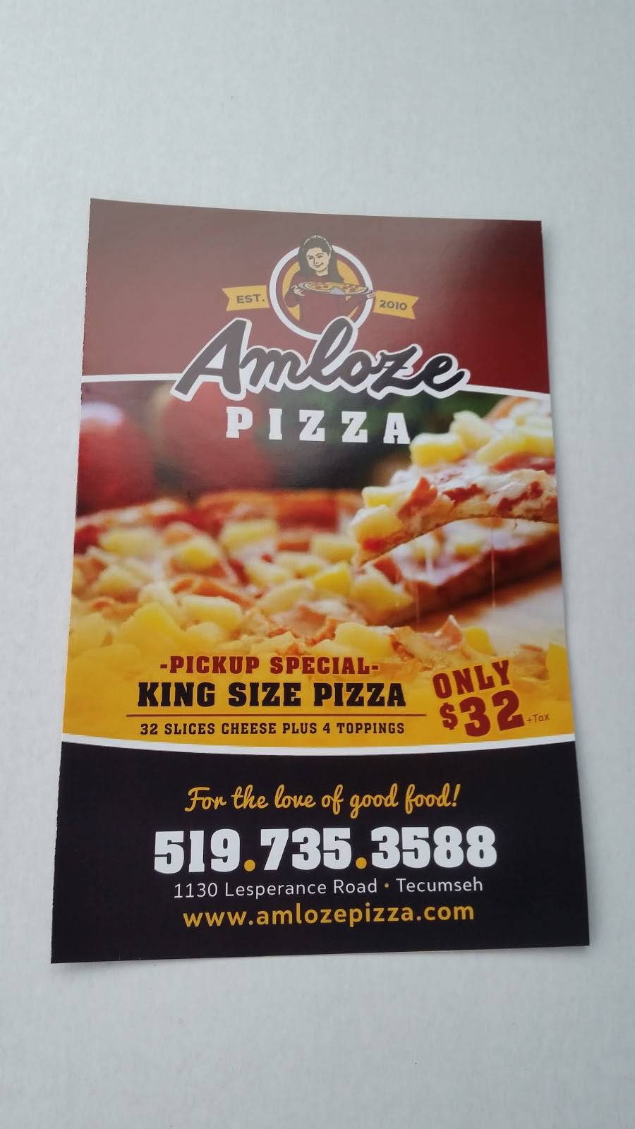 Amloze Pizza | 1130 Lesperance Rd, Windsor, ON N8N 1X3, Canada | Phone: (519) 735-3588